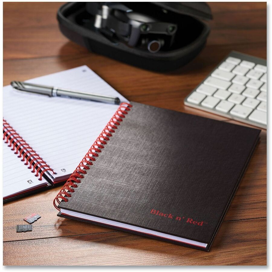 Hardcover Twinwire Notebooks, SCRIBZEE Compatible, 1-Subject, Wide/Legal Rule, Black Cover, (70) 9.88 x 6.88 Sheets