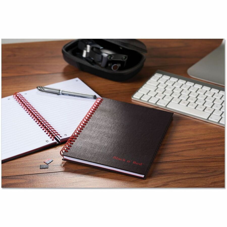 Hardcover Twinwire Notebooks, SCRIBZEE Compatible, 1-Subject, Wide/Legal Rule, Black Cover, (70) 9.88 x 6.88 Sheets