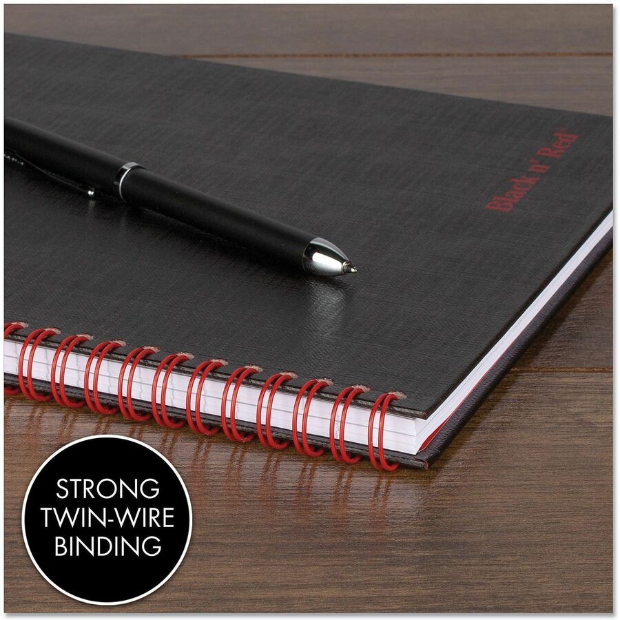Hardcover Twinwire Notebooks, SCRIBZEE Compatible, 1-Subject, Wide/Legal Rule, Black Cover, (70) 9.88 x 6.88 Sheets