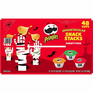 Pringles Crisps Grab 'N Go Variety Pack - Cheddar Cheese, Original, Sour Cream & Onion - Box - 1 / Carton