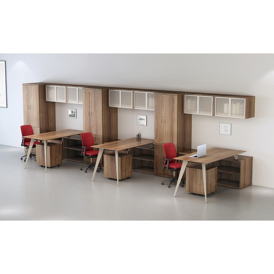 Lorell Relevance Series 2-Drawer File Cabinet - 15.8" x 19.9"22.9" - 2 x File, Box Drawer(s) - Finish: Laminate, Walnut