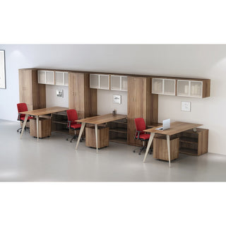 Lorell Relevance Series 2-Drawer File Cabinet - 15.8" x 19.9"22.9" - 2 x File, Box Drawer(s) - Finish: Laminate, Walnut
