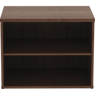 Lorell Relevance Series Storage Cabinet Credenza w/No Doors - 29.5" x 22"23.1" - Finish: Walnut Laminate