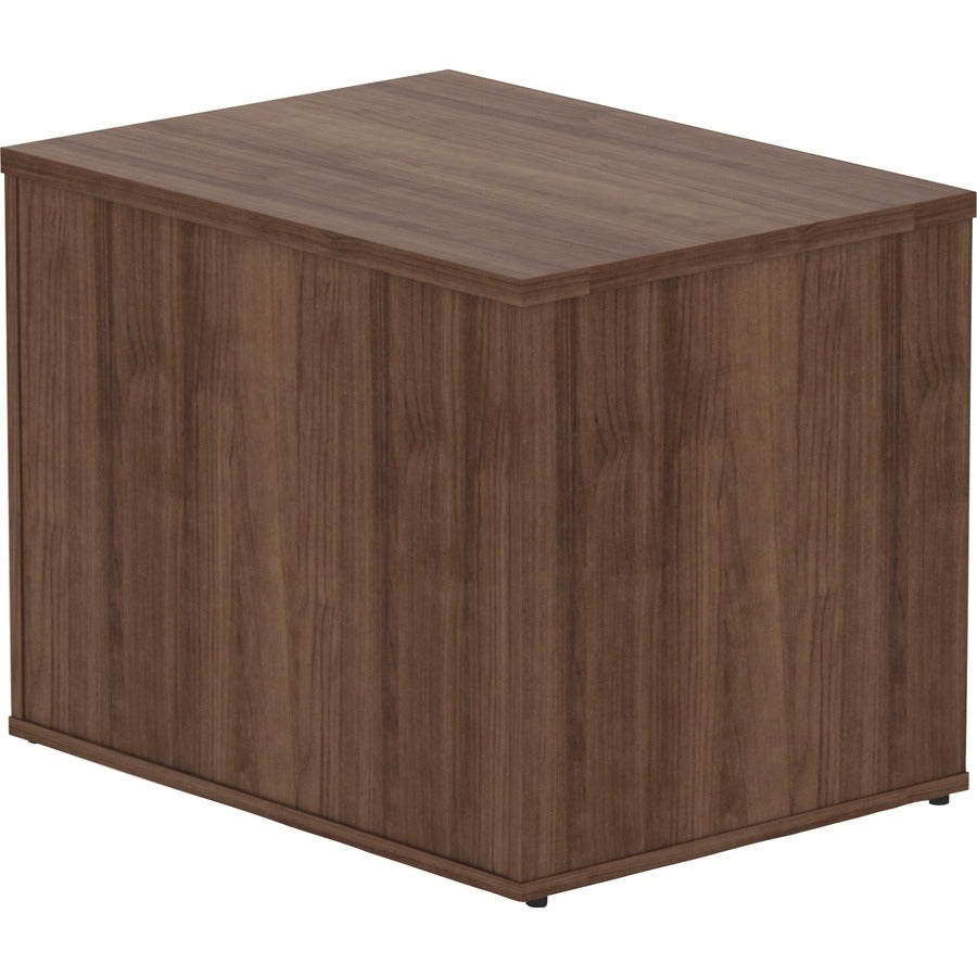 Lorell Relevance Series Storage Cabinet Credenza w/No Doors - 29.5" x 22"23.1" - Finish: Walnut Laminate