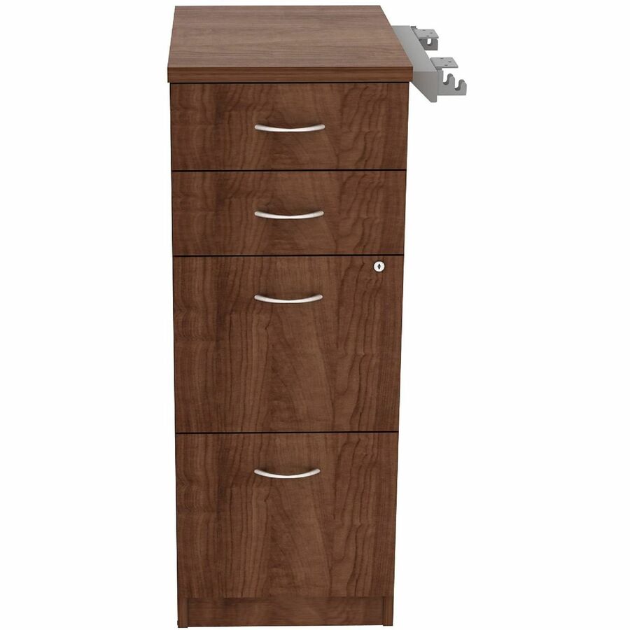 Lorell Relevance Series 4-Drawer File Cabinet - 15.5" x 23.6"40.4" - 4 x File, Box Drawer(s) - Material: Laminate - Finish: Walnut