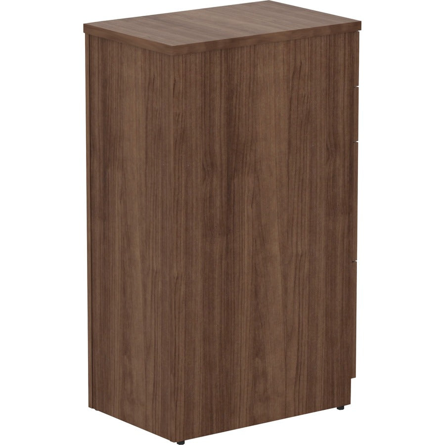 Lorell Relevance Series 4-Drawer File Cabinet - 15.5" x 23.6"40.4" - 4 x File, Box Drawer(s) - Material: Laminate - Finish: Walnut