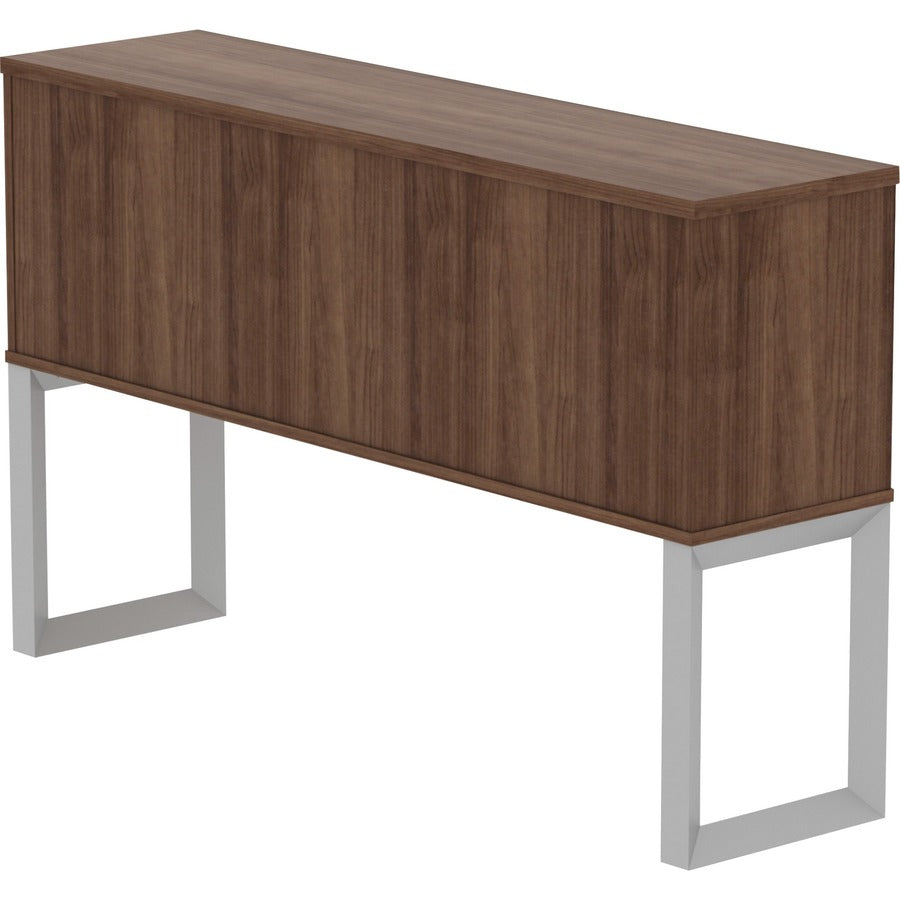 Lorell Relevance Series Freestanding Hutch - 59" x 15"36" - 3 Shelve(s) - Finish: Walnut Laminate