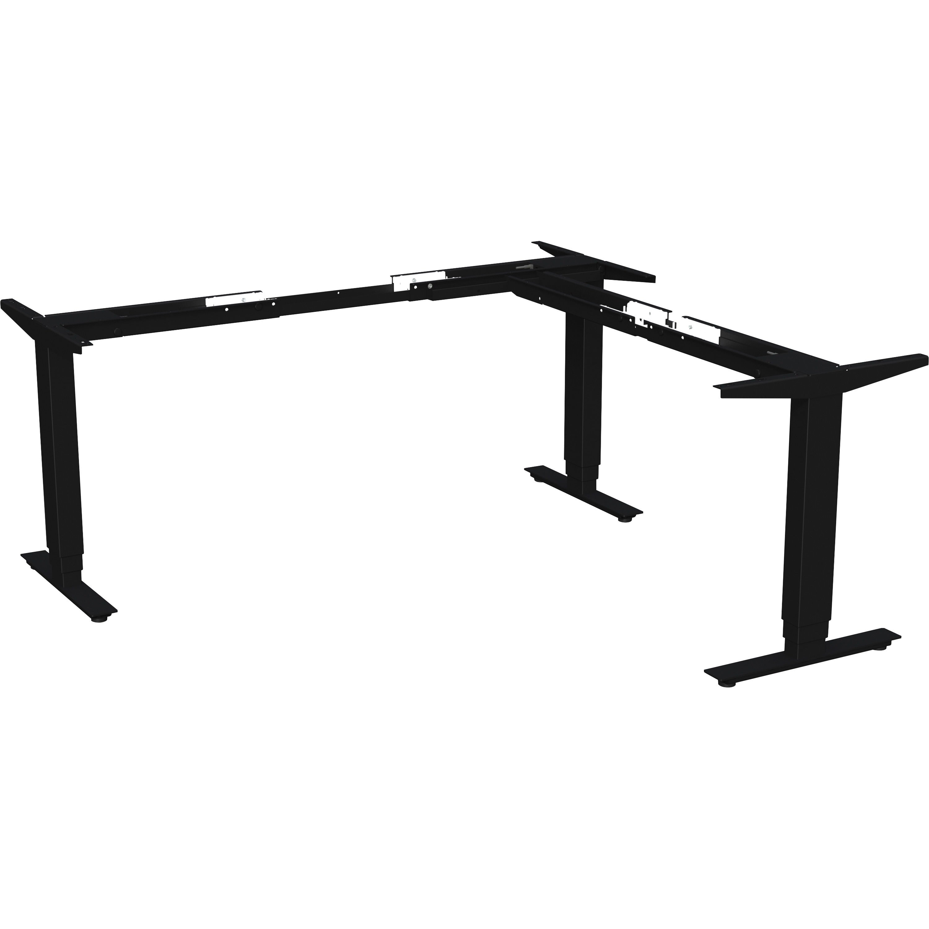 lorell-quadro-workstation-sit-to-stand-3-leg-base-black-three-leg-base-3-legs-24-to-50-adjustment-50-height-assembly-required-1-each_llr25946 - 1