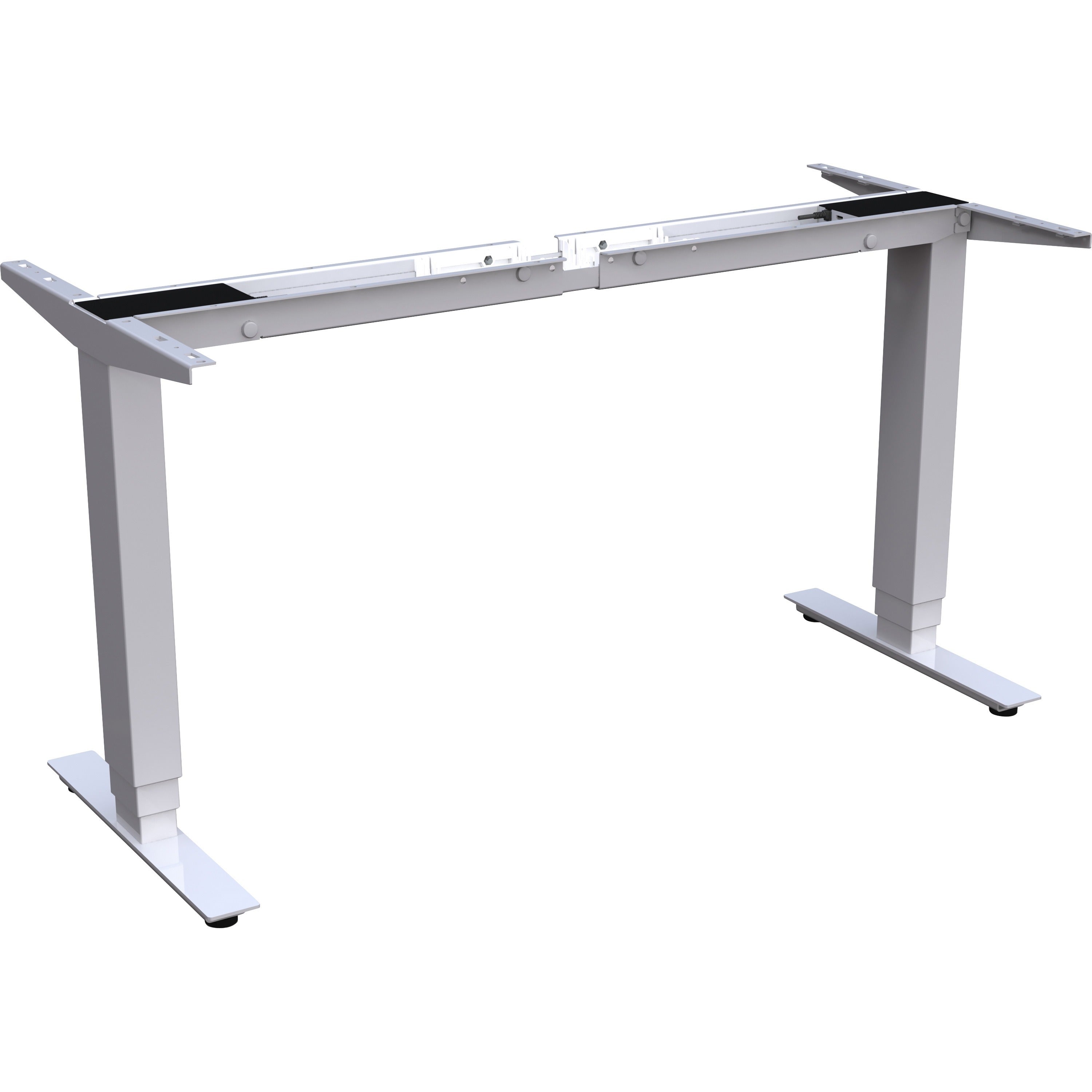 lorell-quadro-workstation-sit-to-stand-3-tier-base-silver-base-24-to-50-adjustment-50-height-1-each_llr25948 - 1