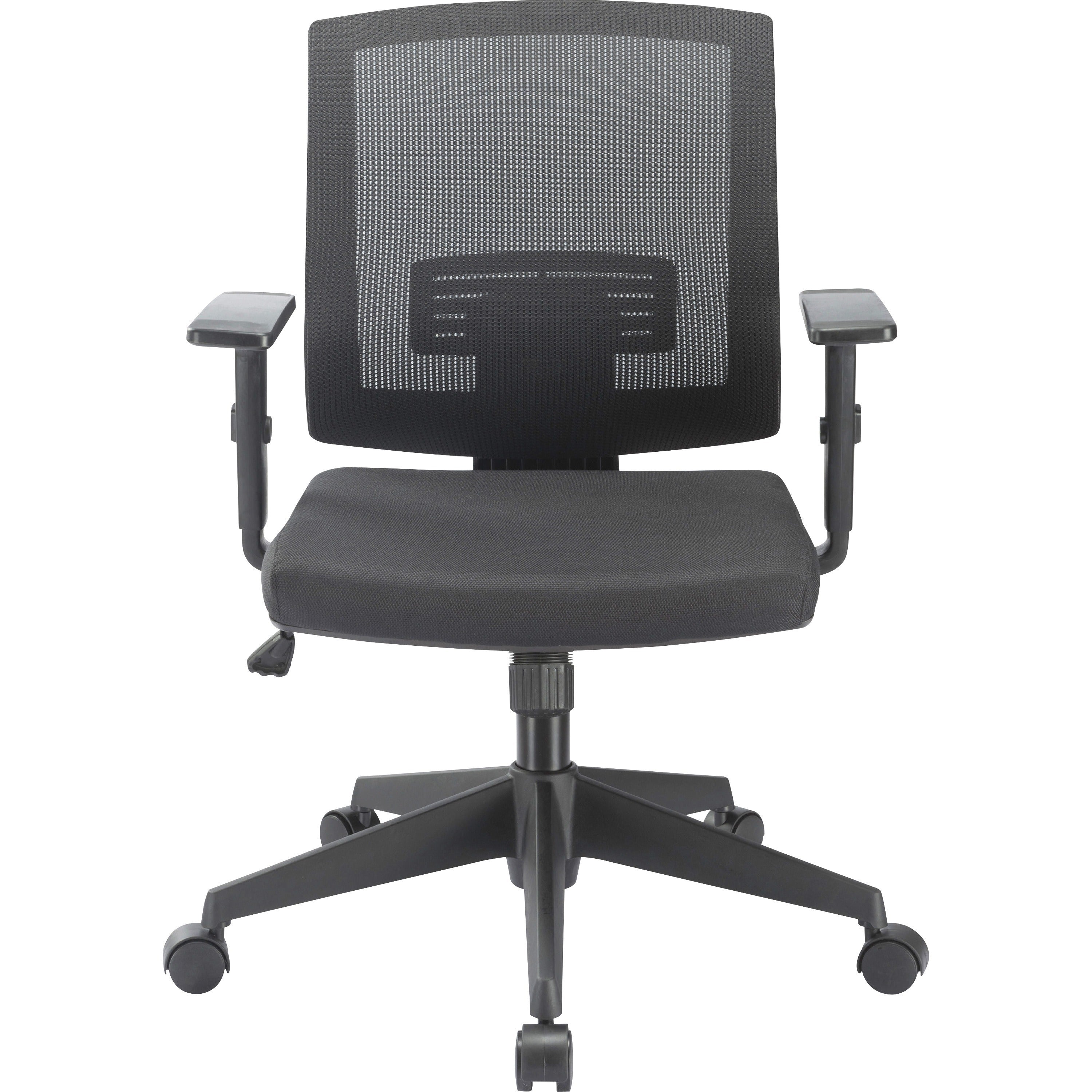 lorell-soho-mesh-mid-back-task-chair-black-fabric-seat-black-mesh-back-mid-back-5-star-base-armrest-1-each_llr41842 - 2