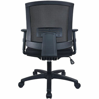 Lorell SOHO Mesh Mid-back Task Chair - Black Fabric Seat - Black Mesh Back - Mid Back - 5-star Base - Armrest - 1 Each