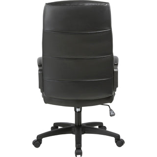 SOHO SOHO High-back Executive Chair - Black Bonded Leather Seat - Black Bonded Leather Back - High Back - 5-star Base - 1 Each