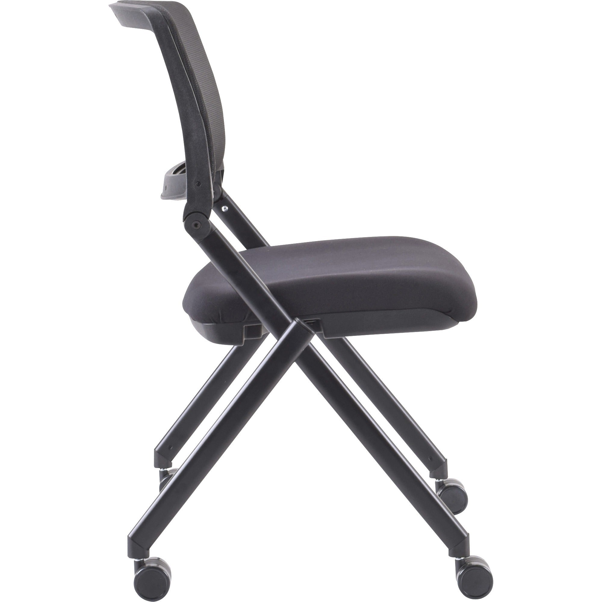 lorell-mobile-mesh-back-nesting-chairs-black-fabric-seat-metal-frame-2-carton_llr41846 - 4