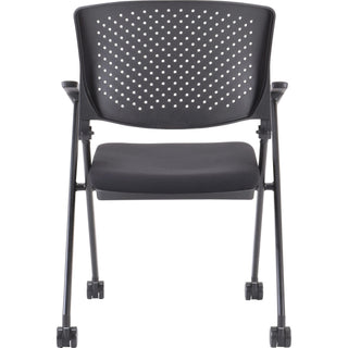 lorell-upholstered-foldable-nesting-chairs-with-arms-black-fabric-seat-black-plastic-back-metal-frame-2-carton_llr41847 - 3