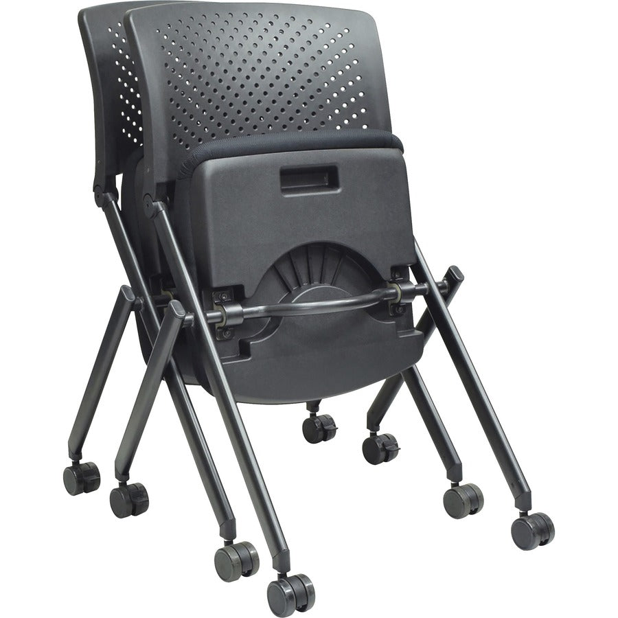 lorell-upholstered-foldable-nesting-chairs-black-fabric-seat-black-plastic-back-metal-frame-2-carton_llr41848 - 5