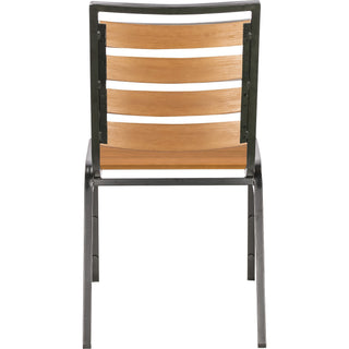 lorell-faux-wood-outdoor-chairs-teak-faux-wood-seat-teak-faux-wood-back-four-legged-base-4-carton_llr42685 - 3