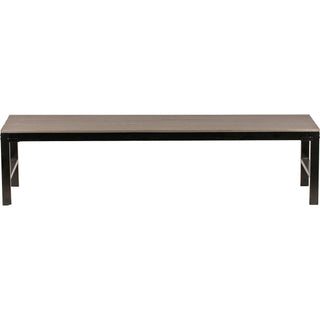 lorell-faux-wood-outdoor-bench-weathered-charcoal-faux-wood-seat-four-legged-base-1-each_llr42689 - 2