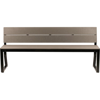 lorell-faux-wood-outdoor-bench-with-backrest-charcoal-faux-wood-polystyrene-seat-charcoal-faux-wood-polystyrene-back-1-each_llr42691 - 2
