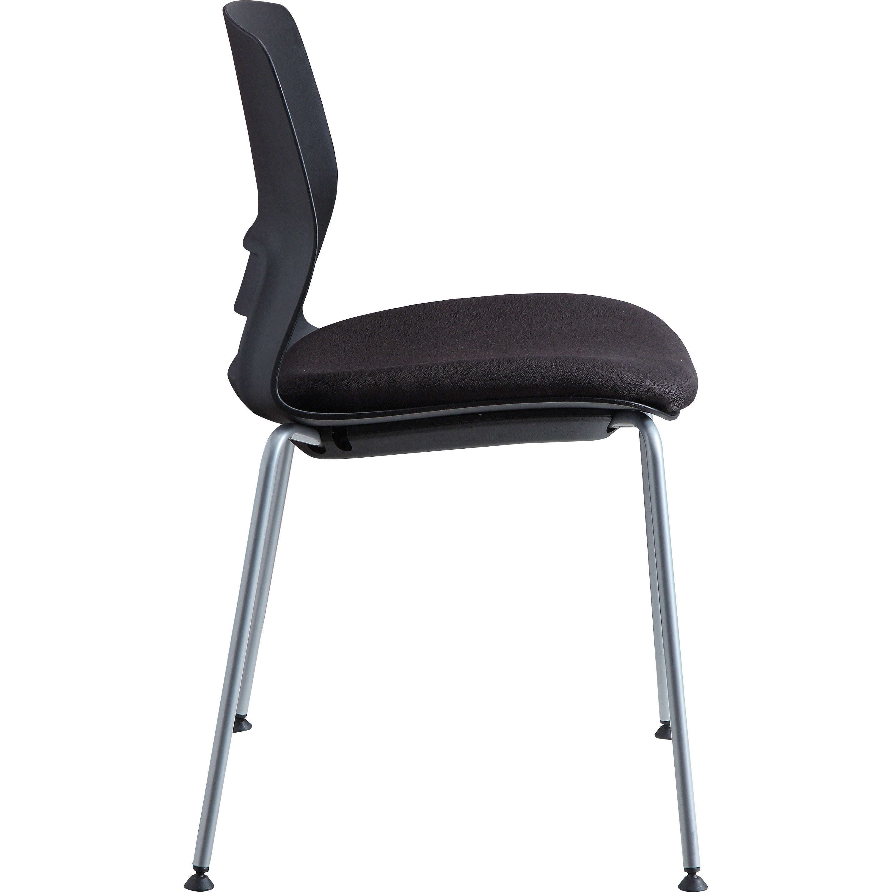 lorell-arctic-series-stack-chairs-black-foam-fabric-seat-black-back-four-legged-base-2-carton_llr42948 - 4