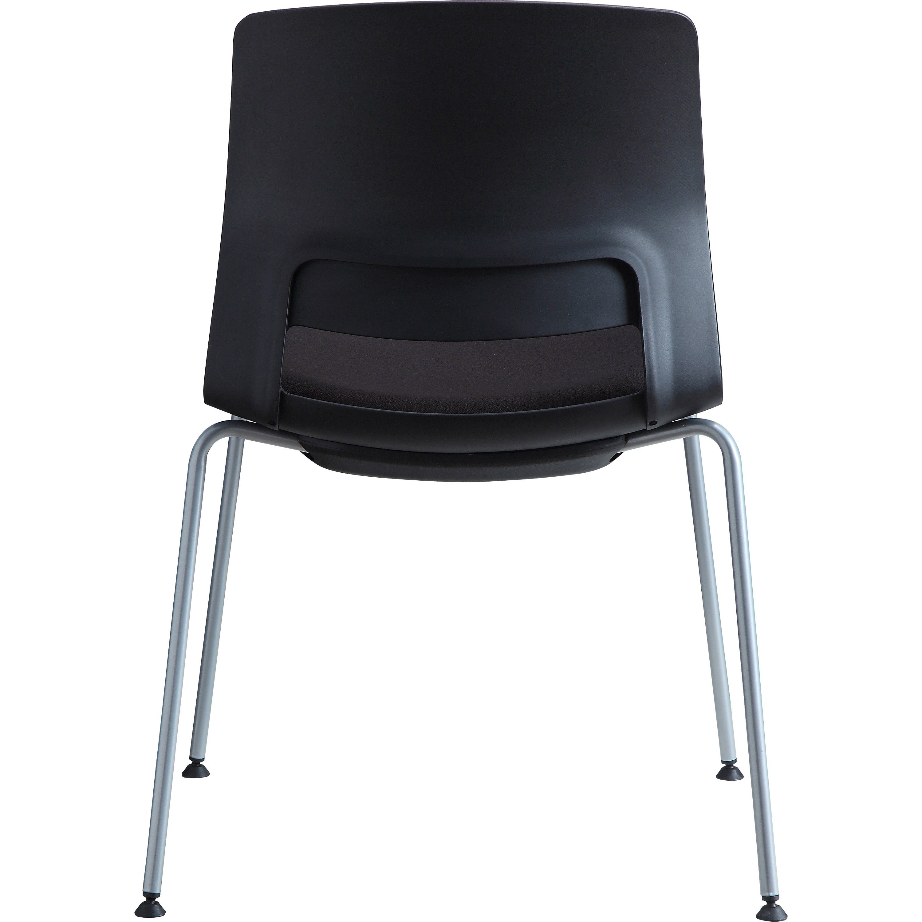lorell-arctic-series-stack-chairs-black-foam-fabric-seat-black-back-four-legged-base-2-carton_llr42948 - 3