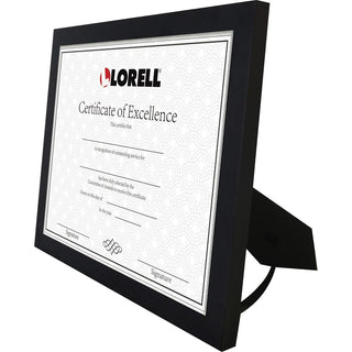 Lorell Certificate Frame - 8.50" x 11" Frame Size - Rectangle - Desktop - Horizontal, Vertical - 1 Each - Black