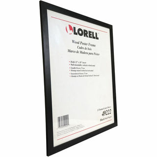 Lorell Solid Wood Poster Frame - 22" x 28" Frame Size - Rectangle - Horizontal, Vertical - 1 Each - Black