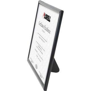 Lorell U-channel Frame - 10" x 8" Frame Size - Rectangle - Desktop - Horizontal, Vertical - 1 Each - Black
