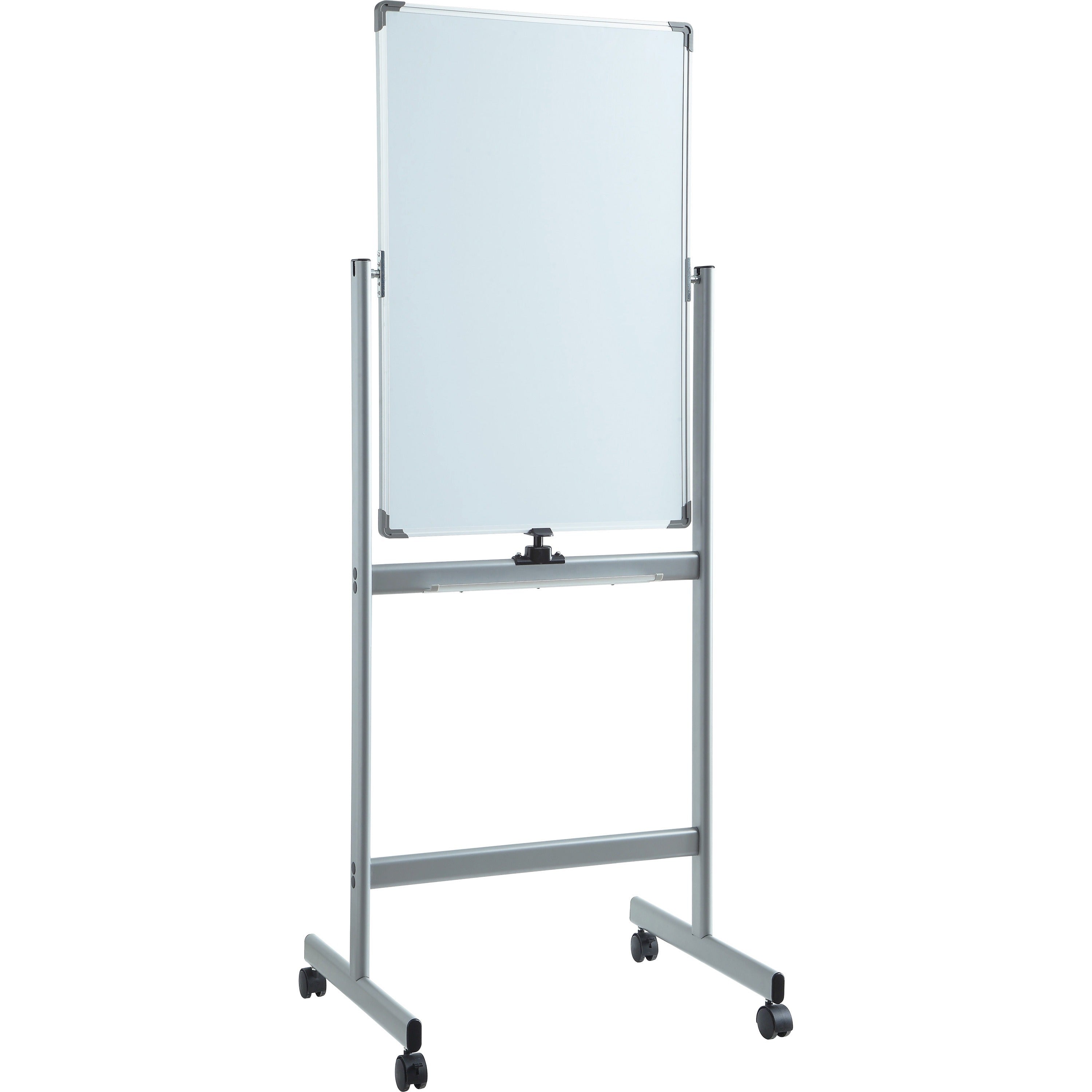 lorell-double-sided-magnetic-whiteboard-easel-24-2-ft-width-x-36-3-ft-height-white-surface-square-vertical-floor-standing-magnetic-1-each_llr52567 - 1
