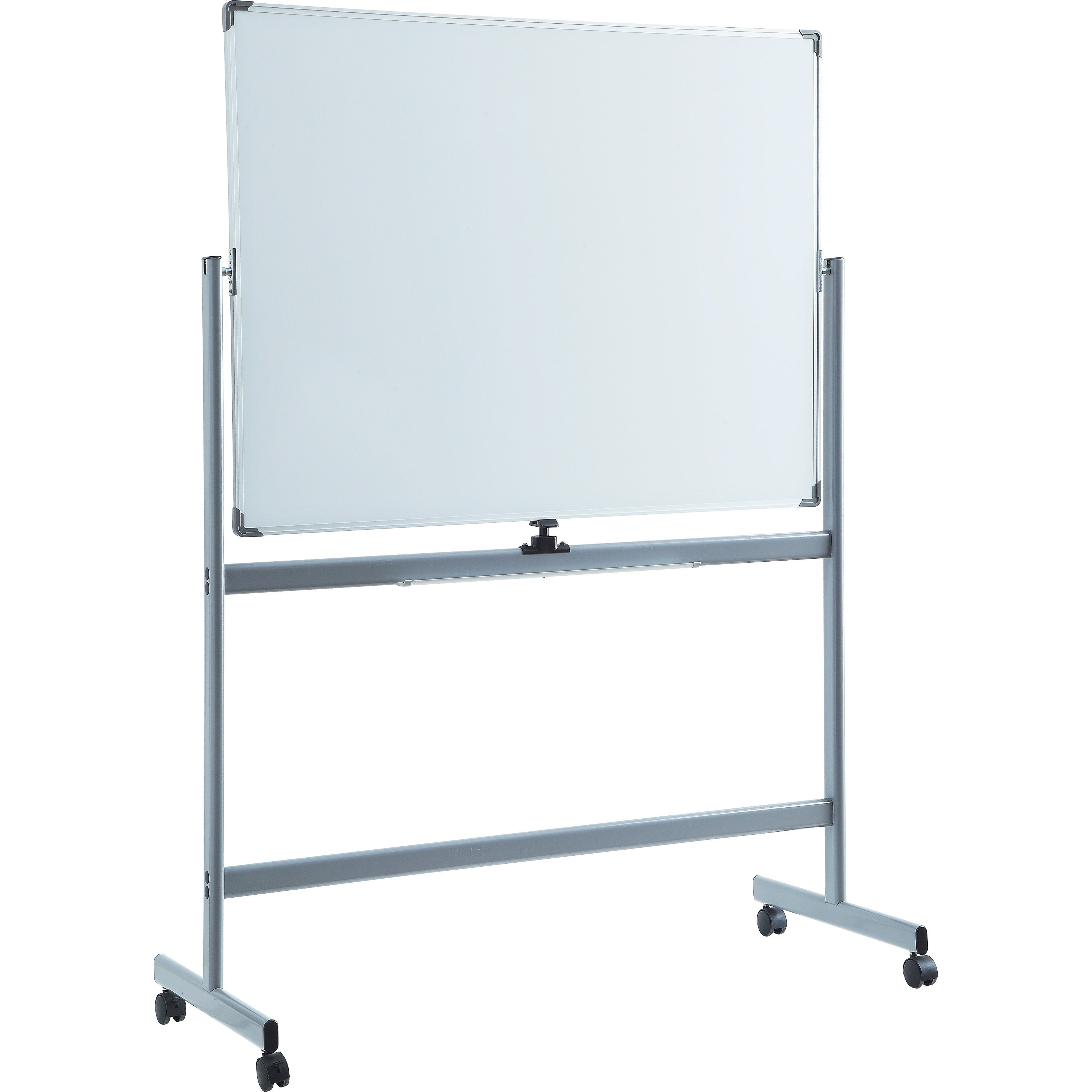 lorell-double-sided-magnetic-whiteboard-easel-48-4-ft-width-x-36-3-ft-height-white-surface-rectangle-floor-standing-magnetic-1-each_llr52568 - 1