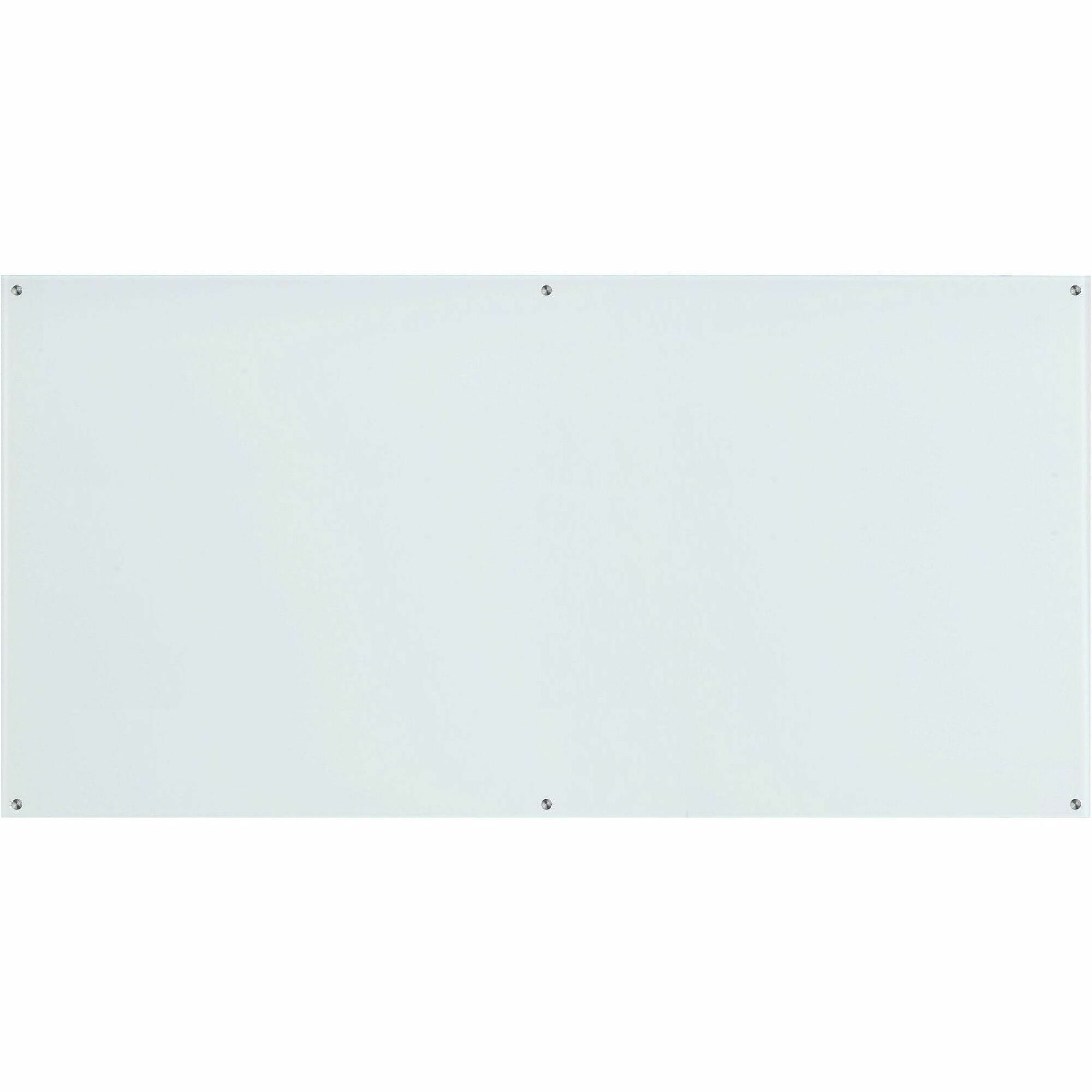 Lorell Premium Glass Dry-Erase Board - 96" (8 ft) Width x 48" (4 ft) Height - White Glass Surface - Rectangle - 1 Each