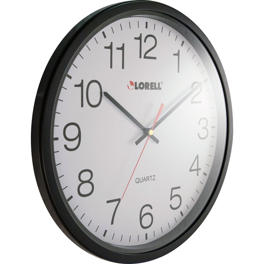 lorell-12-1-2-slimline-wall-clock-analog-quartz-black-modern-style_llr61008 - 4