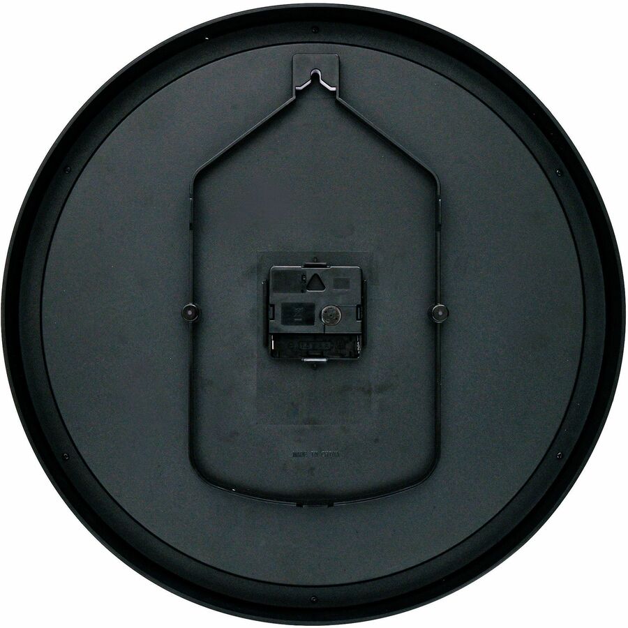 Lorell 14-1/2" Self-Set Wall Clock - Analog - Quartz - White Main Dial - Black