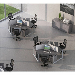 Lorell Conjure Executive Mesh High-back Chair - Black Seat - Black Mesh Back - High Back - 5-star Base - 1 Each