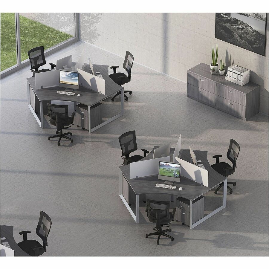 Lorell Conjure Executive Mesh High-back Chair - Black Seat - Black Mesh Back - High Back - 5-star Base - 1 Each