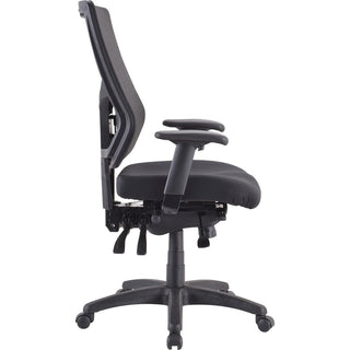Lorell Conjure Executive Mesh High-back Chair - Black Seat - Black Mesh Back - High Back - 5-star Base - 1 Each