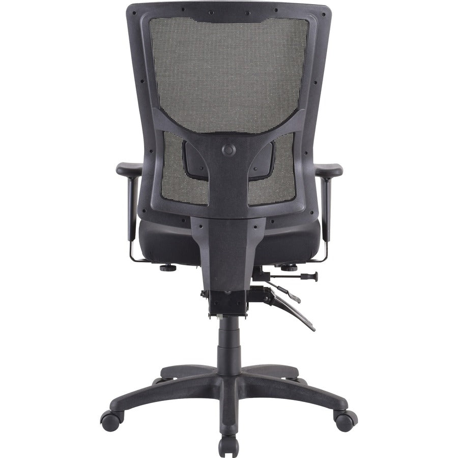 Lorell Conjure Executive Mesh High-back Chair - Black Seat - Black Mesh Back - High Back - 5-star Base - 1 Each