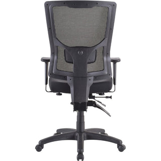 Lorell Conjure Executive Mesh High-back Chair - Black Seat - Black Mesh Back - High Back - 5-star Base - 1 Each