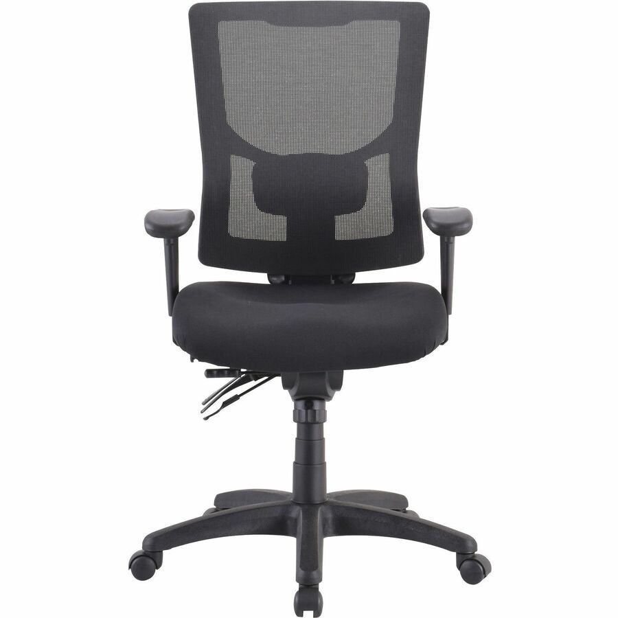 Lorell Conjure Executive Mesh High-back Chair - Black Seat - Black Mesh Back - High Back - 5-star Base - 1 Each