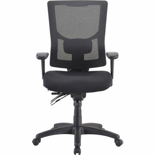 Lorell Conjure Executive Mesh High-back Chair - Black Seat - Black Mesh Back - High Back - 5-star Base - 1 Each