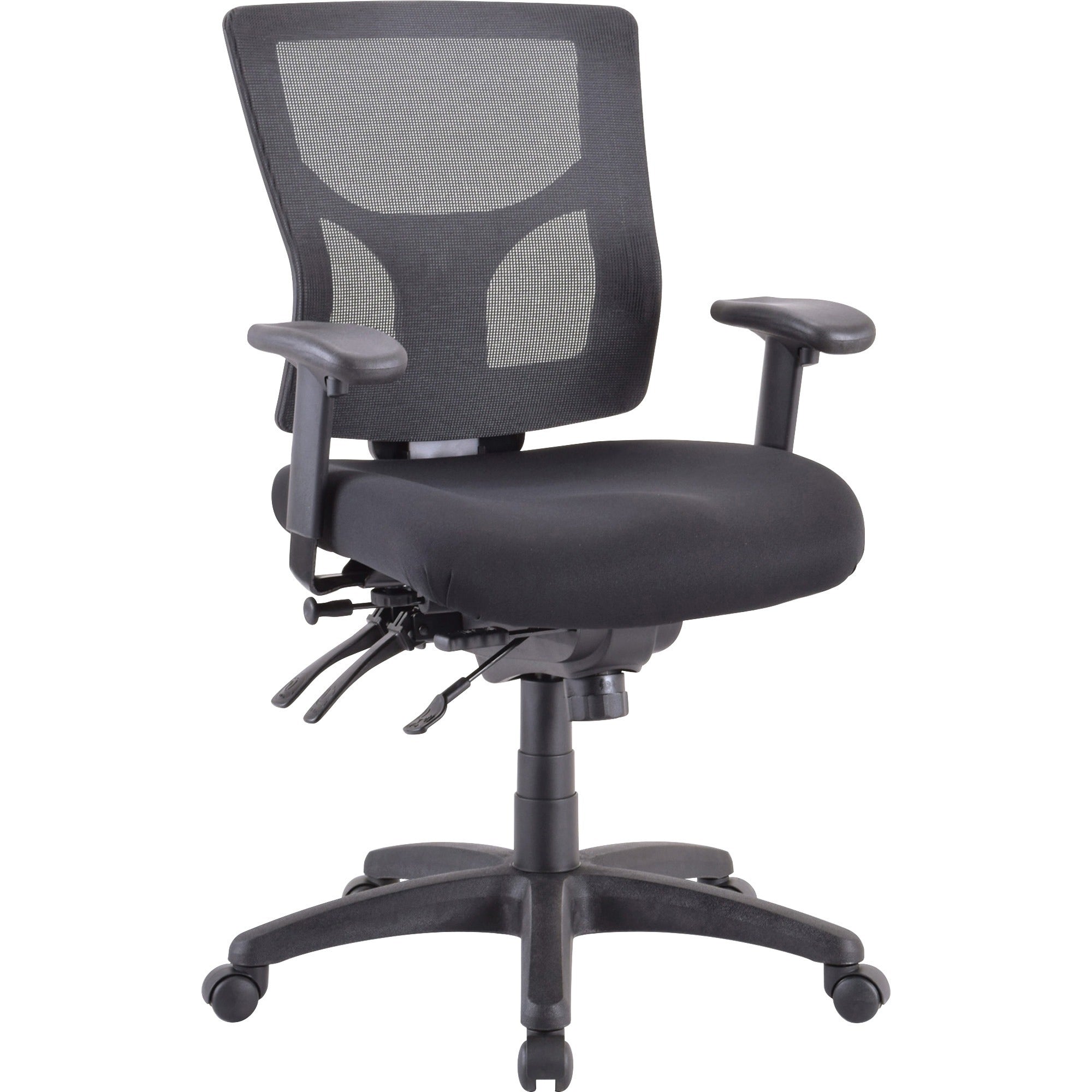 lorell-conjure-executive-mesh-mid-back-chair-black-seat-black-mesh-back-mid-back-5-star-base-1-each_llr62001 - 1