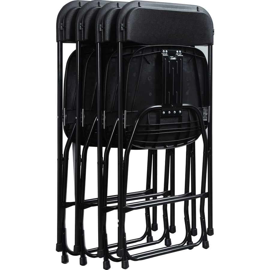 lorell-injection-molded-folding-chairs-x-style-base-black-plastic-4-carton_llr62534 - 4