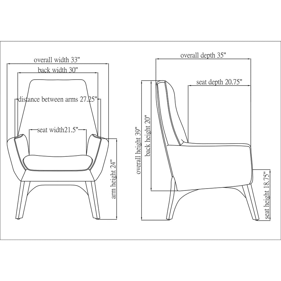 Lorell Quintessence Collection Upholstered Chair - Black Seat - Black Back - Low Back - Four-legged Base - 1 Each