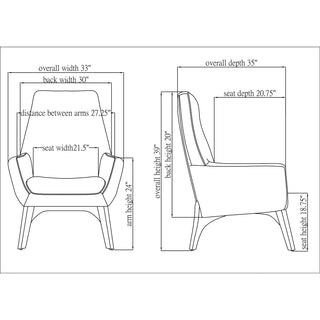 Lorell Quintessence Collection Upholstered Chair - Black Seat - Black Back - Low Back - Four-legged Base - 1 Each