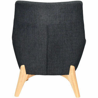 Lorell Quintessence Collection Upholstered Chair - Black Seat - Black Back - Low Back - Four-legged Base - 1 Each