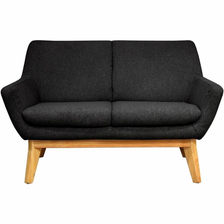 Lorell Quintessence Collection Loveseat - 53.1" x 19.8"32.8" - Finish: Black