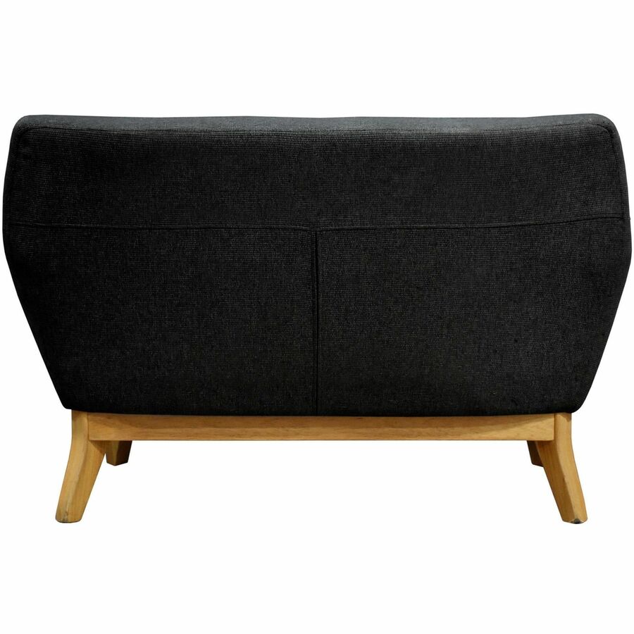 Lorell Quintessence Collection Loveseat - 53.1" x 19.8"32.8" - Finish: Black