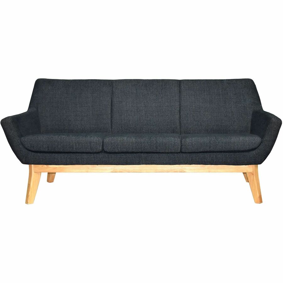 Lorell Quintessence Collection Sofa - 19.8" x 73.3"32.8" - Finish: Black
