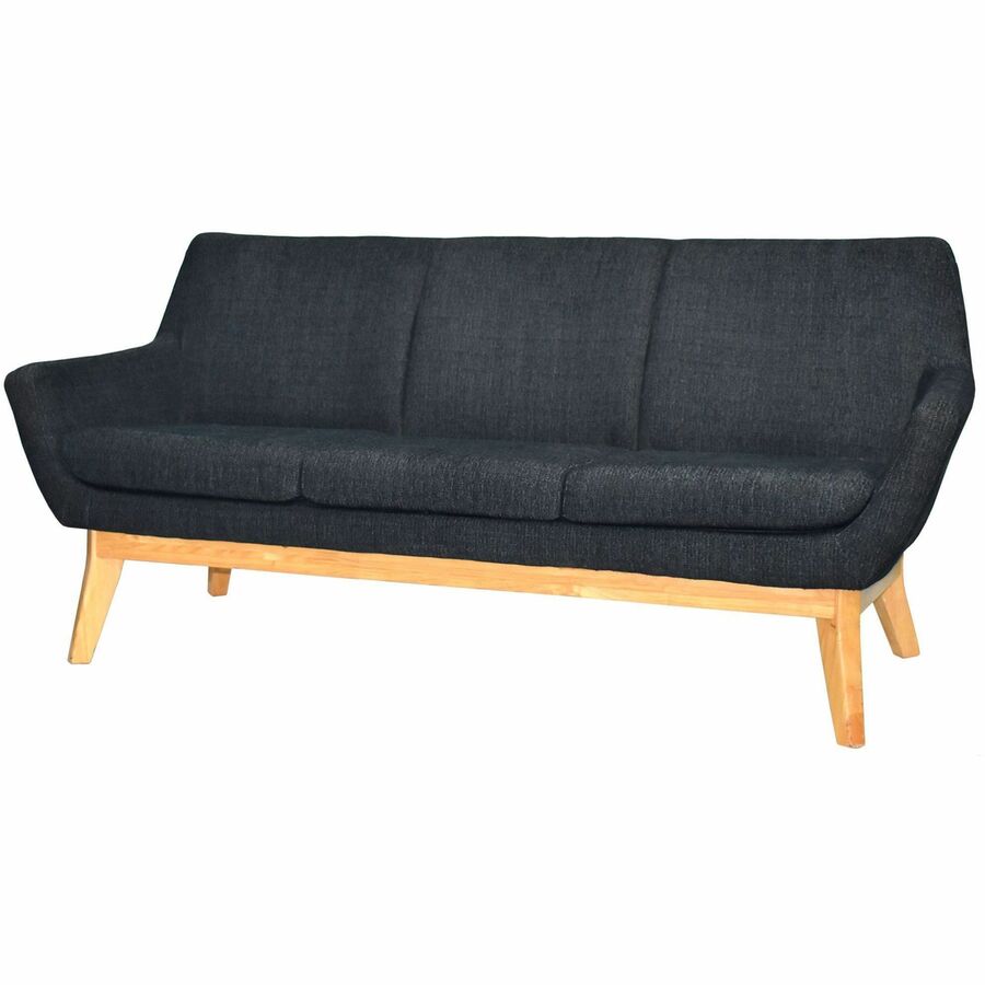 Lorell Quintessence Collection Sofa - 19.8" x 73.3"32.8" - Finish: Black