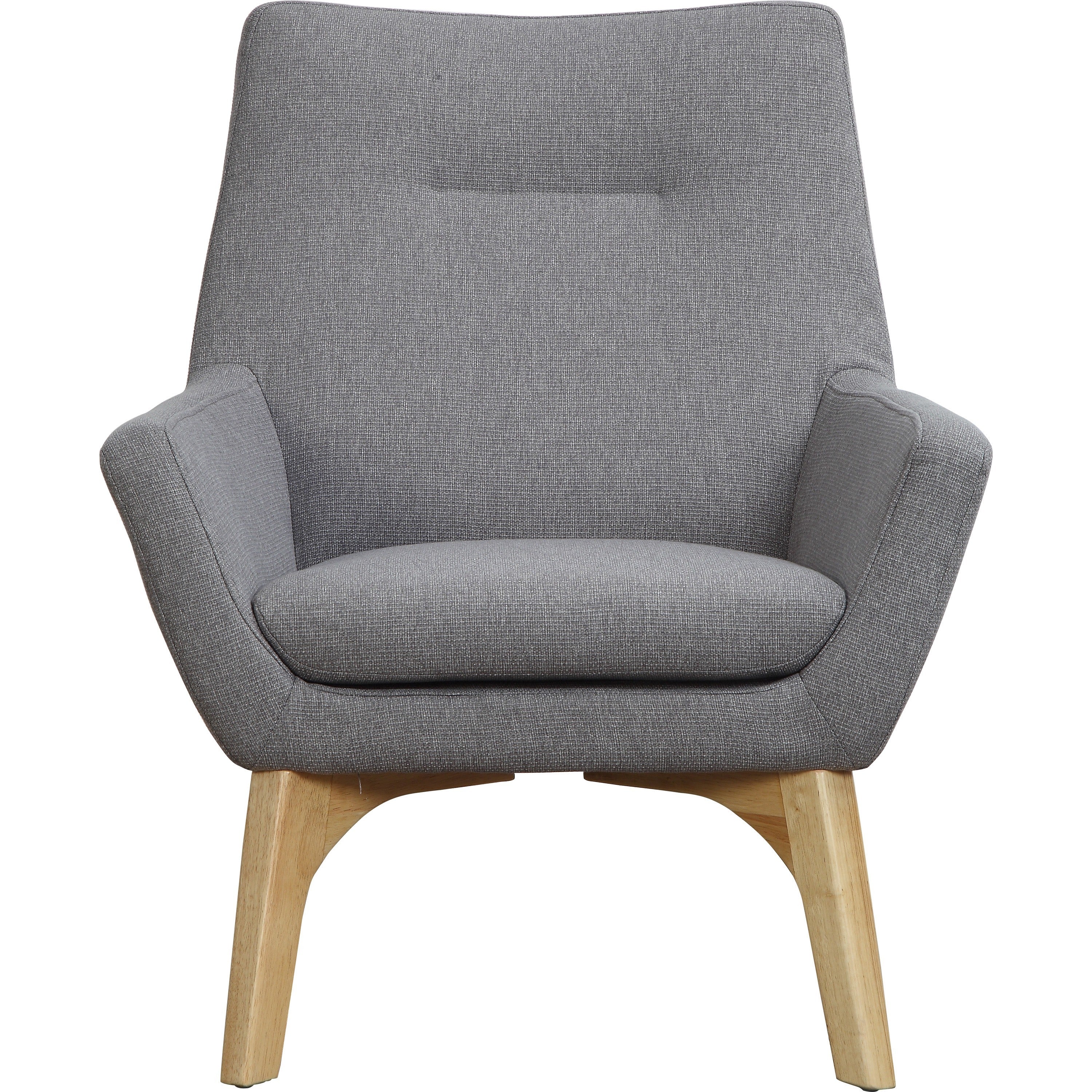 lorell-quintessence-collection-upholstered-chair-gray-seat-gray-back-low-back-four-legged-base-1-each_llr68961 - 2