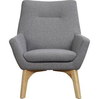 Lorell Quintessence Collection Upholstered Chair - Gray Seat - Gray Back - Low Back - Four-legged Base - 1 Each